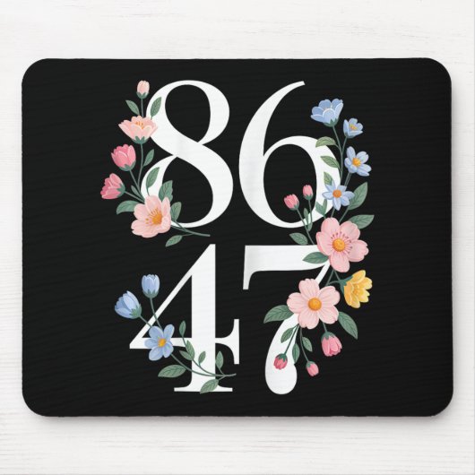 8647 Subtiele Anti Trump Bloem Bloemen Boho Vintag Muismat (Voorkant)