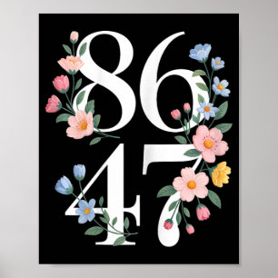 8647 Subtiele Anti Trump Bloem Bloemen Boho Vintag Poster