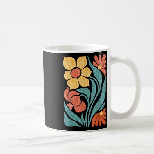 8647 Subtiele Anti Trump Bloemen Boho Koffiemok (Rechts)