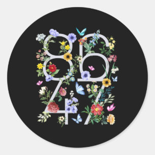 8647 Subtiele anti-Trump bloemige Boho Ronde Sticker