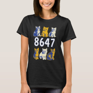 8647 Subtiele Bloem 86 47 Schattige Katten Kitten T-shirt