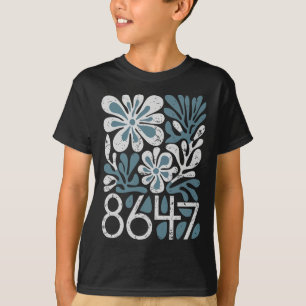 8647 Subtiele Trump 86 47 Bloemige Boho Stijl T-shirt