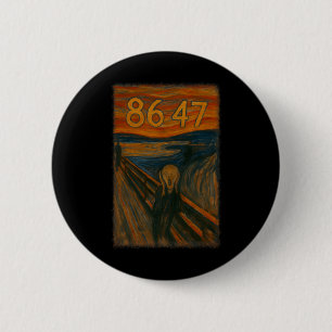 8647 Subtiele Weerstand Trump De Schreeuw Schilder Ronde Button 5,7 Cm