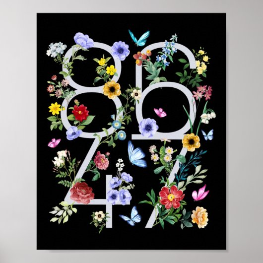 8647 Subtle Anti Trump Floral Boho  Poster (Voorkant)