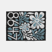 8647 Subtle Trump 86 47 Floral Boho Style  Fleece Deken (Voorkant (Horizontaal))