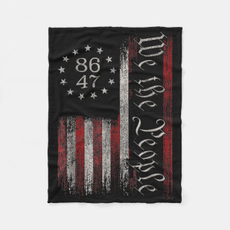 8647 Trump 86 47 Amerikaanse vlag We the People Im Fleece Deken