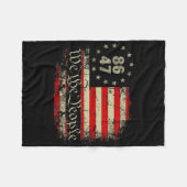 8647 Trump 86 47 Us Flag We The People Impeach 47  Fleece Deken (Voorkant (Horizontaal))