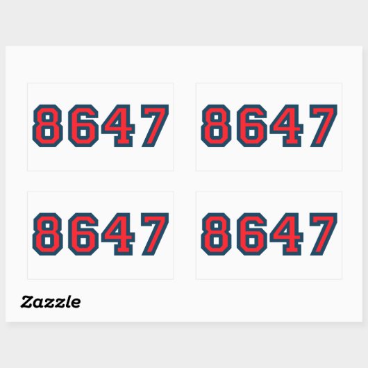 8647 Verzet tegen Trump Rechthoekige Sticker (Vel)