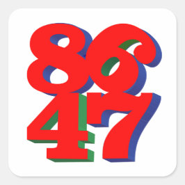 8647 vierkant vierkante sticker