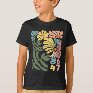 8647 Weersta Subtiele Bloemige Foxtrot Delta Tango T-shirt