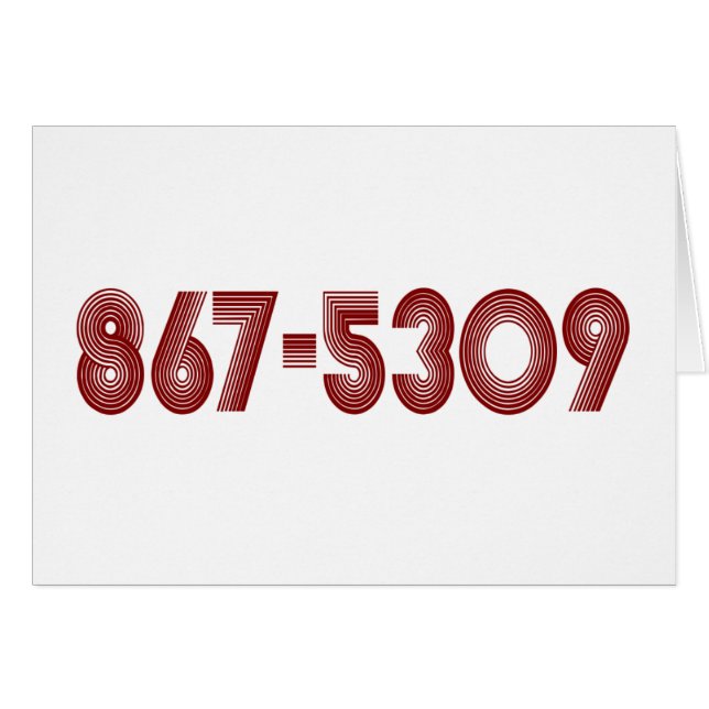 867-5309 (Voorkant Horizontaal)