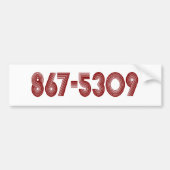 867-5309 BUMPERSTICKER (Voorkant)