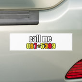 867-5309 BUMPERSTICKER (Op auto)