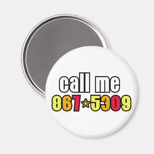 867-5309 MAGNEET (Voorkant / Achterkant)