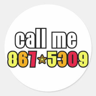 867-5309 RONDE STICKER