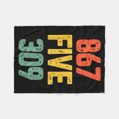 867 Five 309 Retro Music Number Funny 80s Throwbac Fleece Deken (Voorkant (Horizontaal))