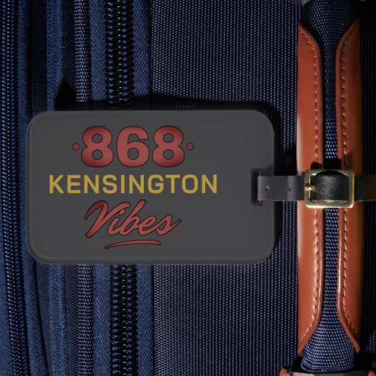 868 VIBES in rode tekst Bagagelabel (Voorkant Insitu 4)