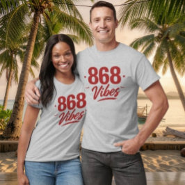 868 VIBES - RODE TEKST T-SHIRT