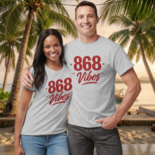 868 VIBES - RODE TEKST T-SHIRT