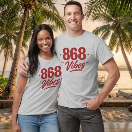 868 VIBES - RODE TEKST T-SHIRT