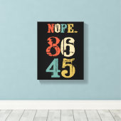 86 45 Anti Trump President Democraat Canvas Afdruk (Insitu (Houten vloer))