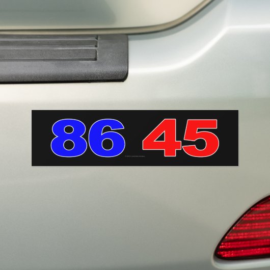 86 45 BUMPERSTICKER (Op auto)