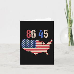 86 45 Patriottisch verzet tegen Shirt  vlag Trump Kaart
