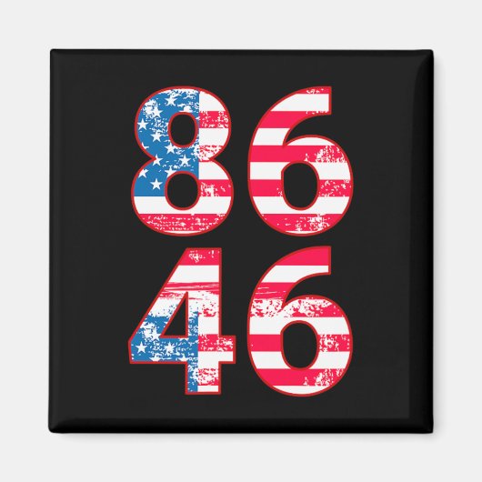 86 46 Anti Biden Pro Trump Patriottisch Magneet (Voorkant)