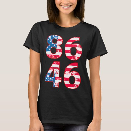 86 46 Anti Biden Pro Trump Patriottisch T-shirt (Voorkant)