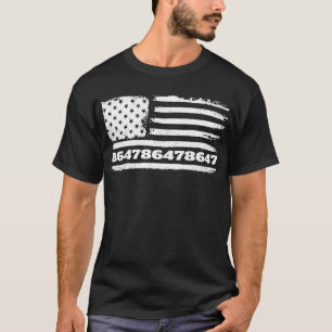 86 47 Amerikaanse vlag 8647 Subtiele anti-Trump T-shirt