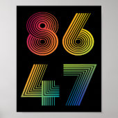 86 47 Anti Trump 8647 Impeach 47 Anti-Trump Presid Poster (Voorkant)