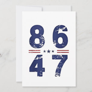 86 47 Anti Trump 8647 Retro  stijl Kaart