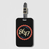 86 47 Anti Trump Grappig Bagagelabel (Voorkant (verticaal))