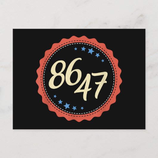 86 47 Anti Trump Grappig Briefkaart (Voorkant)