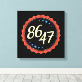 86 47 Anti Trump Grappig Canvas Afdruk (Insitu (Houten vloer))