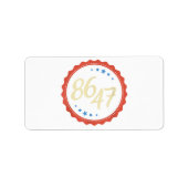 86 47 Anti Trump Grappig Etiket (Voorkant)