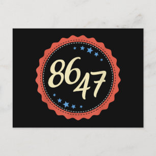 86 47 Anti Trump Grappig Feestdagenkaart