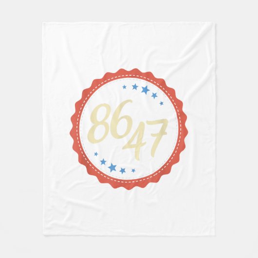 86 47 Anti Trump Grappig Fleece Deken (Voorkant)