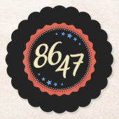 86 47 Anti Trump Grappig Kartonnen Onderzetters (Voorkant)