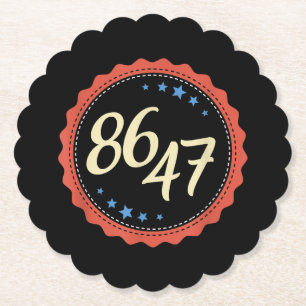 86 47 Anti Trump Grappig Kartonnen Onderzetters