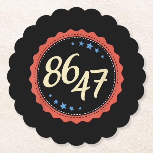 86 47 Anti Trump Grappig Kartonnen Onderzetters (Voorkant)