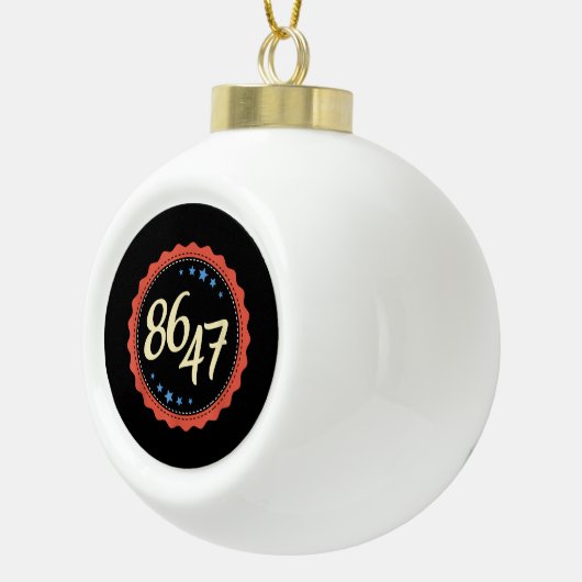 86 47 Anti Trump Grappig Keramische Bal Ornament (Rechts)