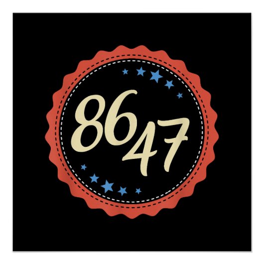 86 47 Anti Trump Grappig Perfect Poster (Voorkant)