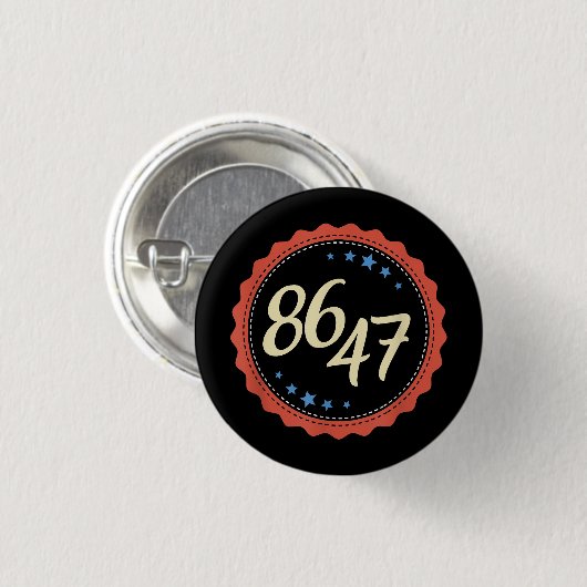 86 47 Anti Trump Grappig Ronde Button 3,2 Cm (Voorkant /achterkant)