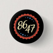 86 47 Anti Trump Grappig Ronde Button 3,2 Cm (Voorkant)