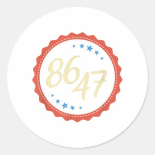 86 47 Anti Trump Grappig Ronde Sticker