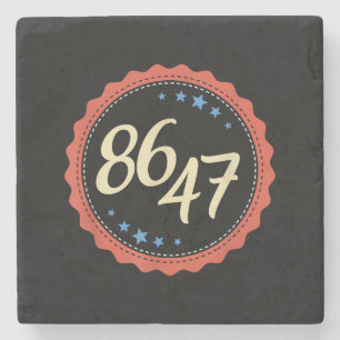 86 47 Anti Trump Grappig Stenen Onderzetter