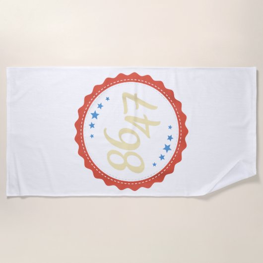 86 47 Anti Trump Grappig Strandlaken (Voorkant)