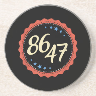 86 47 Anti Trump Grappig Zandsteen Onderzetter