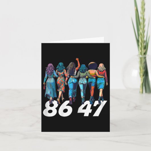86 47 Anti Trump Grappige Vrouwen Meisjes Retro 86 Kaart (Voorkant)